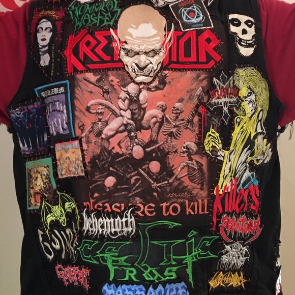 *RARE* Hand Stitched Levi's Patched Metal Vest - Picture 2 of 5